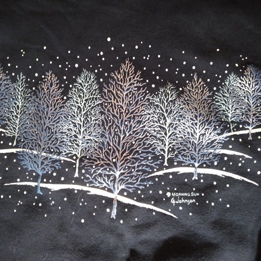 Vintage Morning Sun Winter Forest Crewneck
